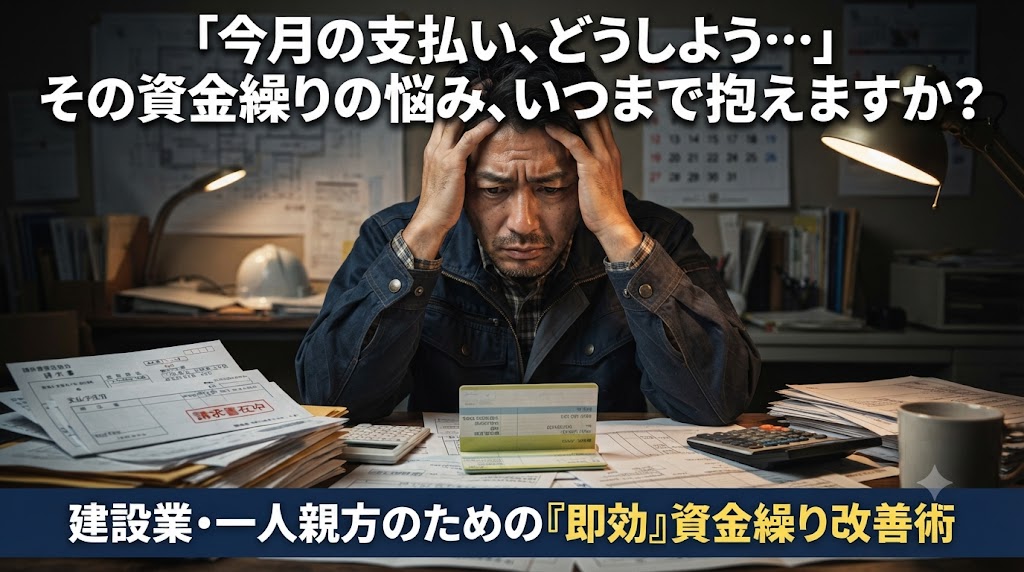 現場作業終了後の入金が遅い！未回収分を現金化！建設業が選ぶ資金調達